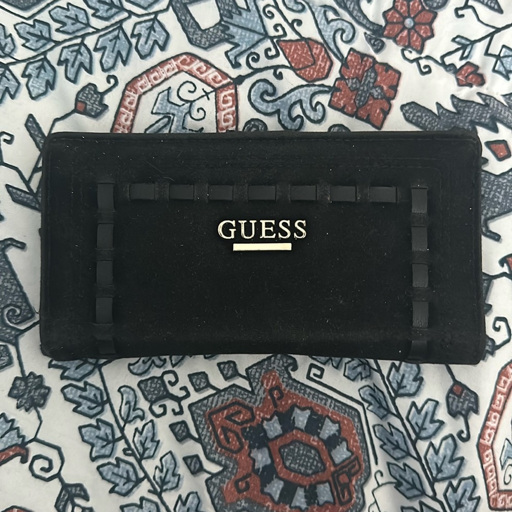 Guess Black Suede Wallet